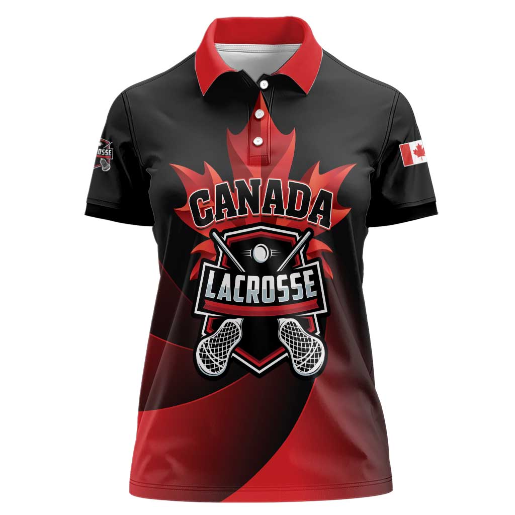 Custom Canada Lacrosse 2025 Women Polo Shirt Our Country and Our Game
