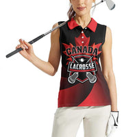 Custom Canada Lacrosse 2025 Women Sleeveless Polo Shirt Our Country and Our Game