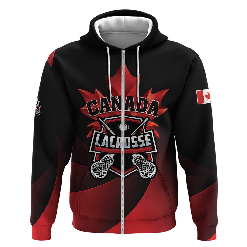 Custom Canada Lacrosse 2025 Zip Hoodie Our Country and Our Game