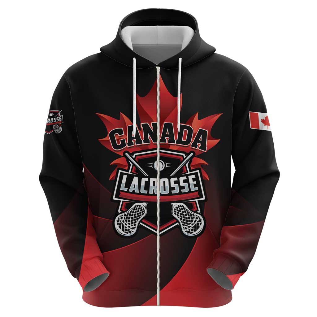 Custom Canada Lacrosse 2025 Zip Hoodie Our Country and Our Game
