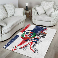 Baseball Dominican Republic Area Rug Come On Team DR Grunge Style