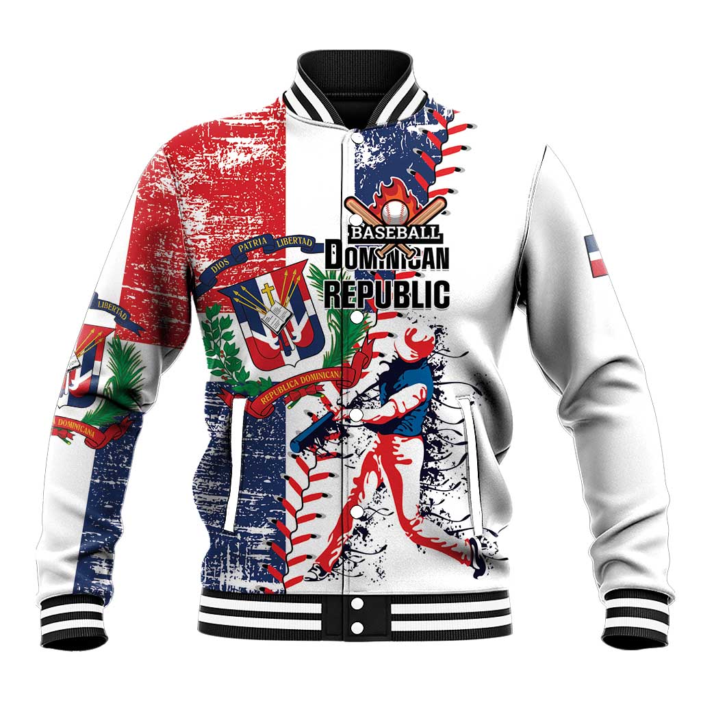 Personalized Baseball Dominican Republic Baseball Jacket Come On Team DR Grunge Style