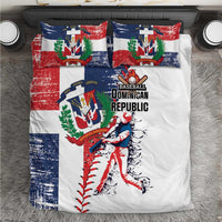 Baseball Dominican Republic Bedding Set Come On Team DR Grunge Style