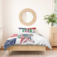 Baseball Dominican Republic Bedding Set Come On Team DR Grunge Style