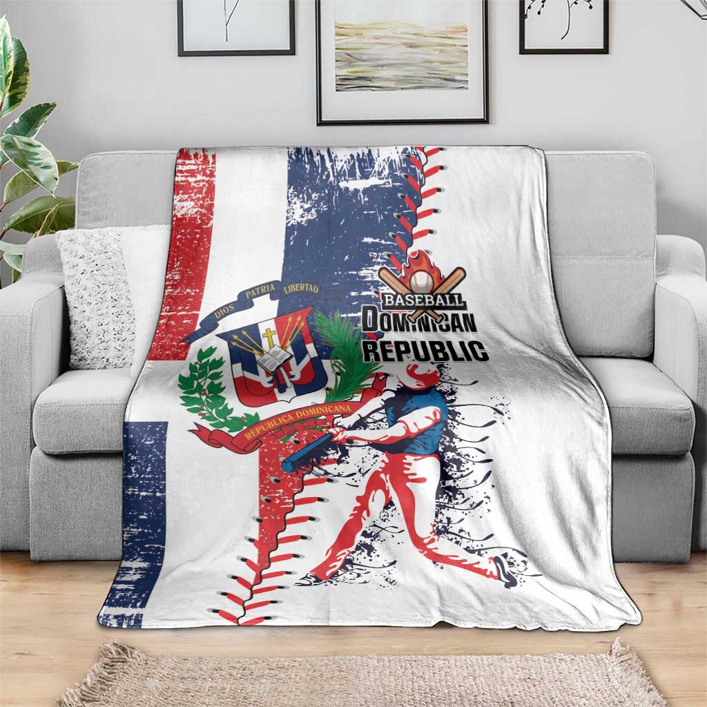 Baseball Dominican Republic Blanket Come On Team DR Grunge Style