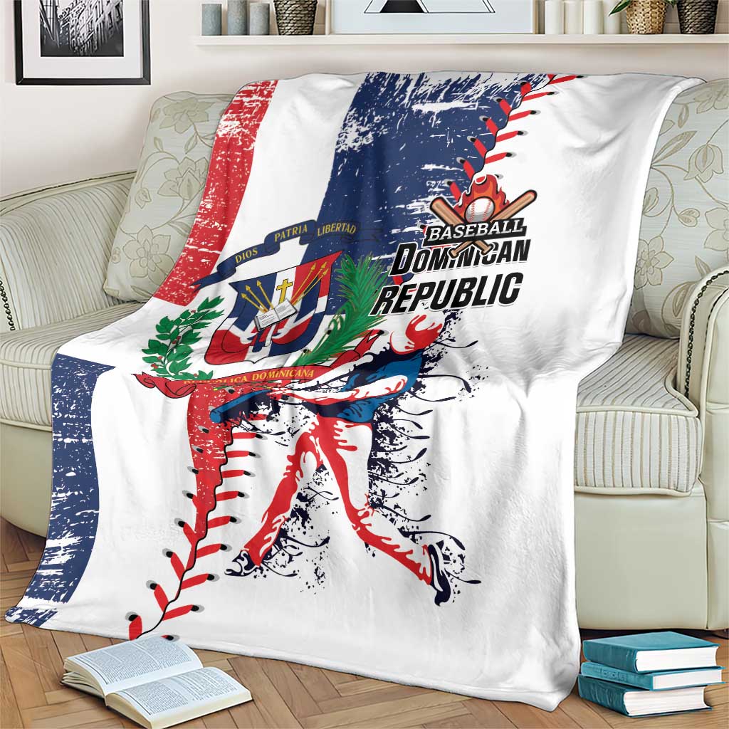 Baseball Dominican Republic Blanket Come On Team DR Grunge Style