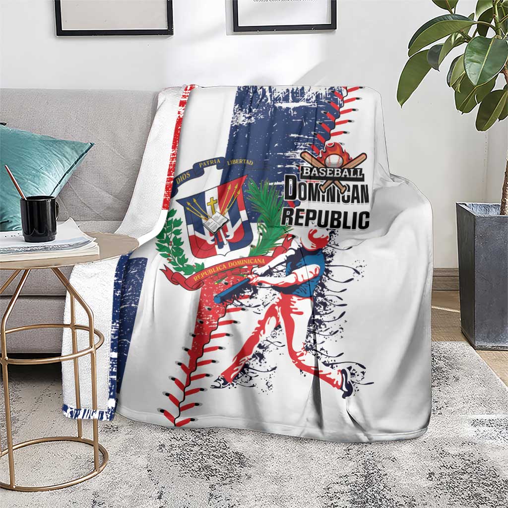 Baseball Dominican Republic Blanket Come On Team DR Grunge Style