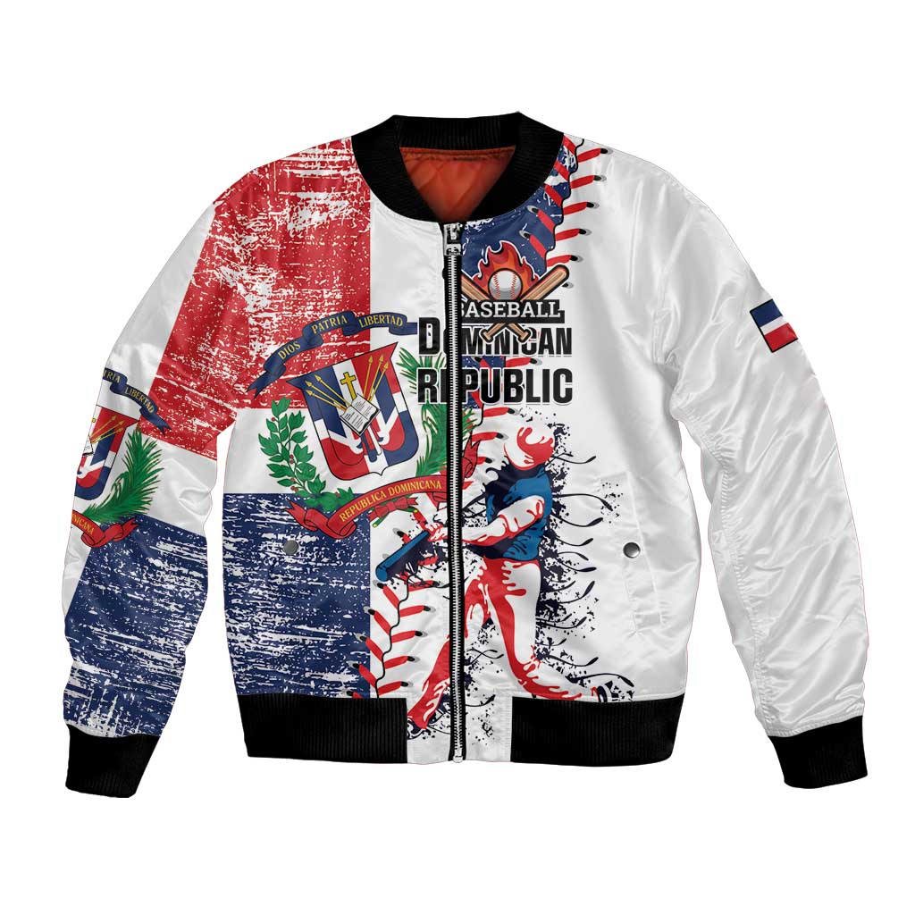Personalized Baseball Dominican Republic Bomber Jacket Come On Team DR Grunge Style