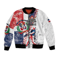 Personalized Baseball Dominican Republic Bomber Jacket Come On Team DR Grunge Style