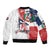 Personalized Baseball Dominican Republic Bomber Jacket Come On Team DR Grunge Style