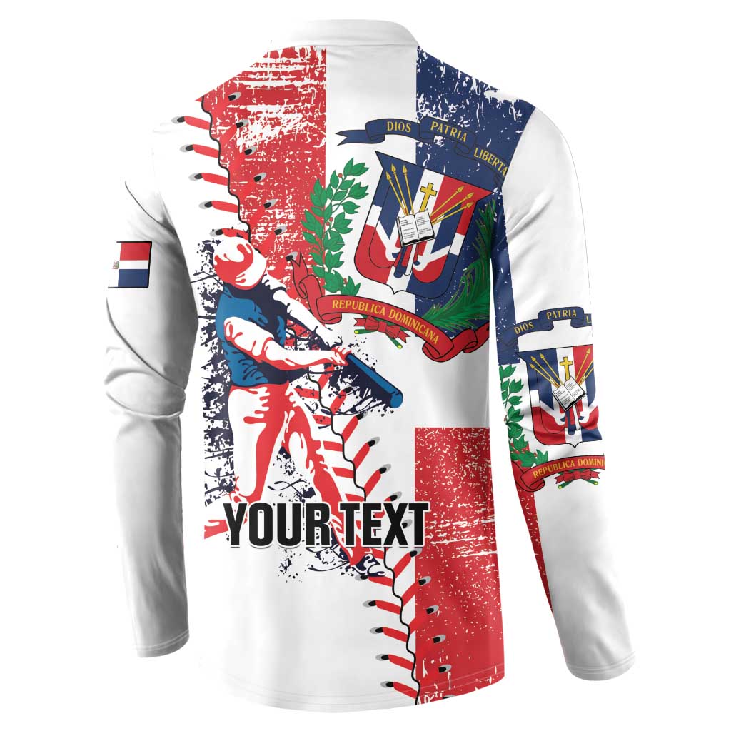 Personalized Baseball Dominican Republic Button Sweatshirt Come On Team DR Grunge Style
