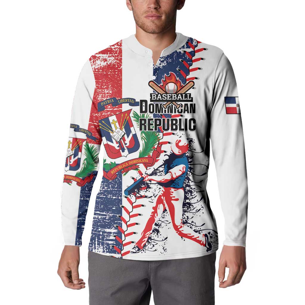 Personalized Baseball Dominican Republic Button Sweatshirt Come On Team DR Grunge Style