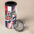 Personalized Baseball Dominican Republic 4 in 1 Can Cooler Tumbler Come On Team DR Grunge Style