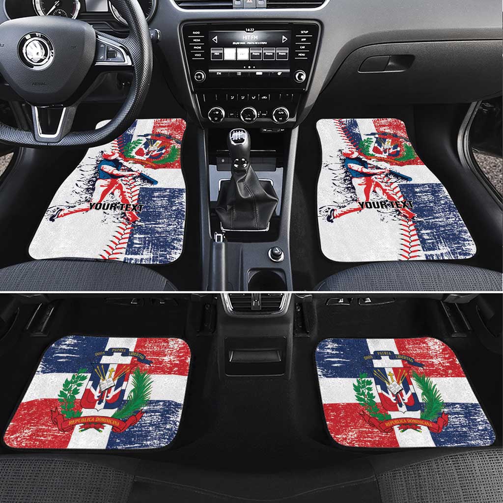 Baseball Dominican Republic Car Mats Come On Team DR Grunge Style