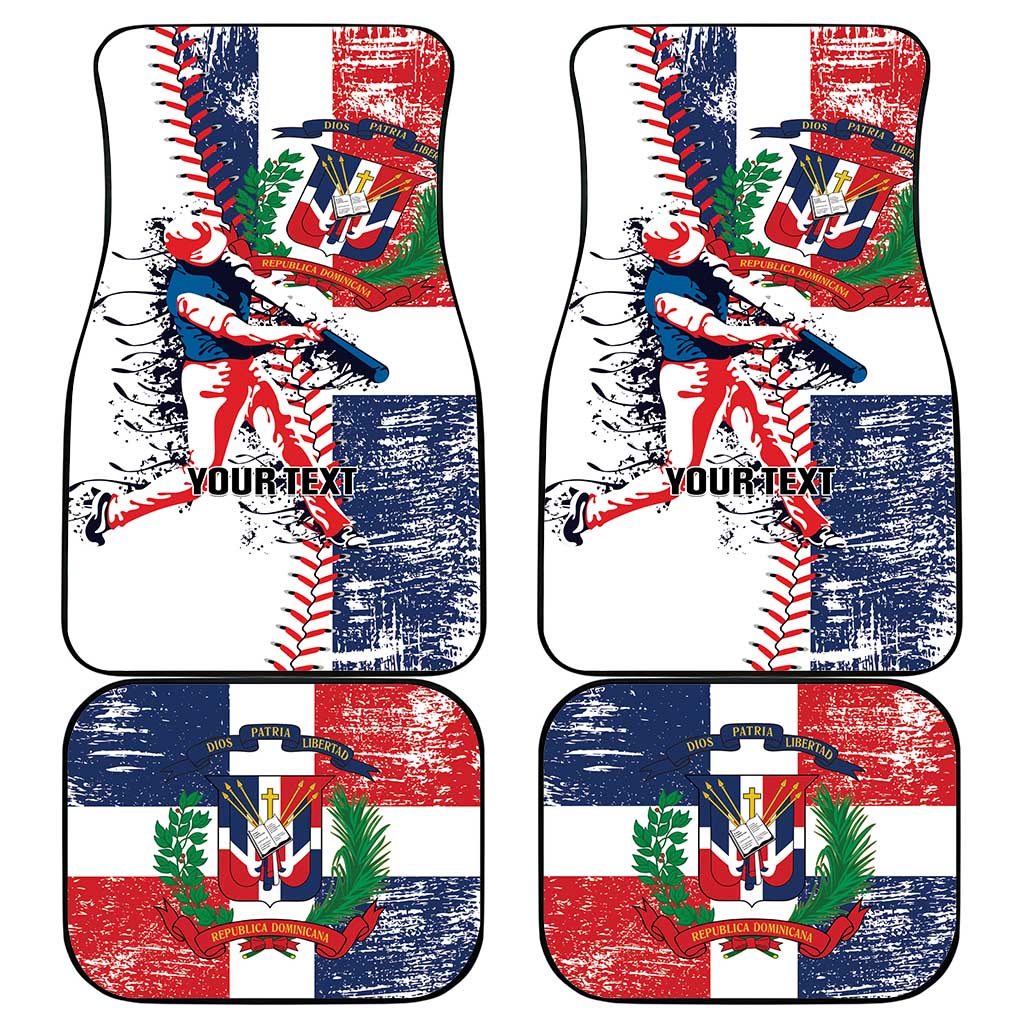 Baseball Dominican Republic Car Mats Come On Team DR Grunge Style