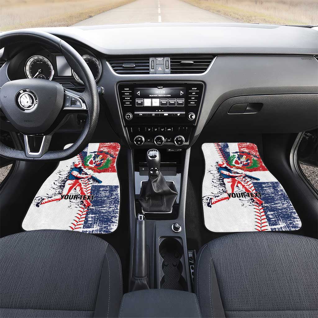 Baseball Dominican Republic Car Mats Come On Team DR Grunge Style