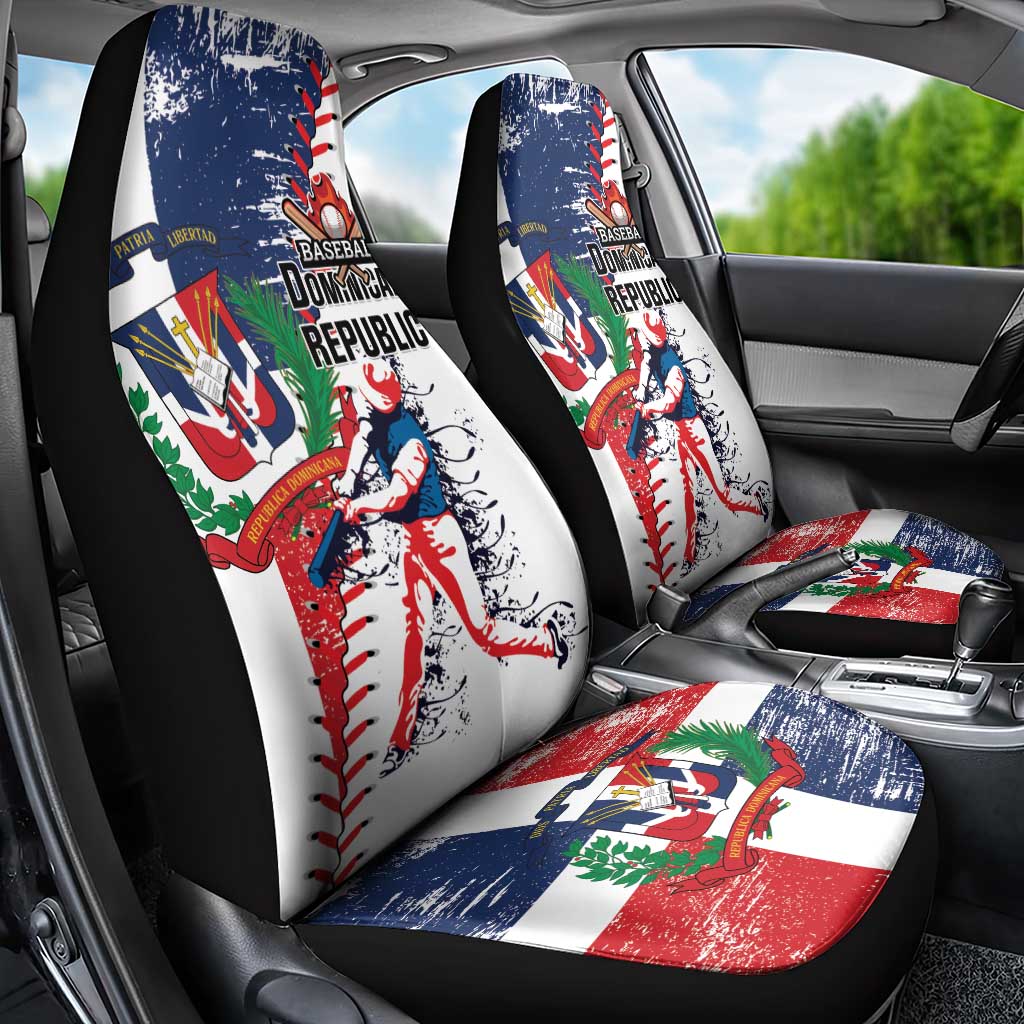Baseball Dominican Republic Car Seat Cover Come On Team DR Grunge Style