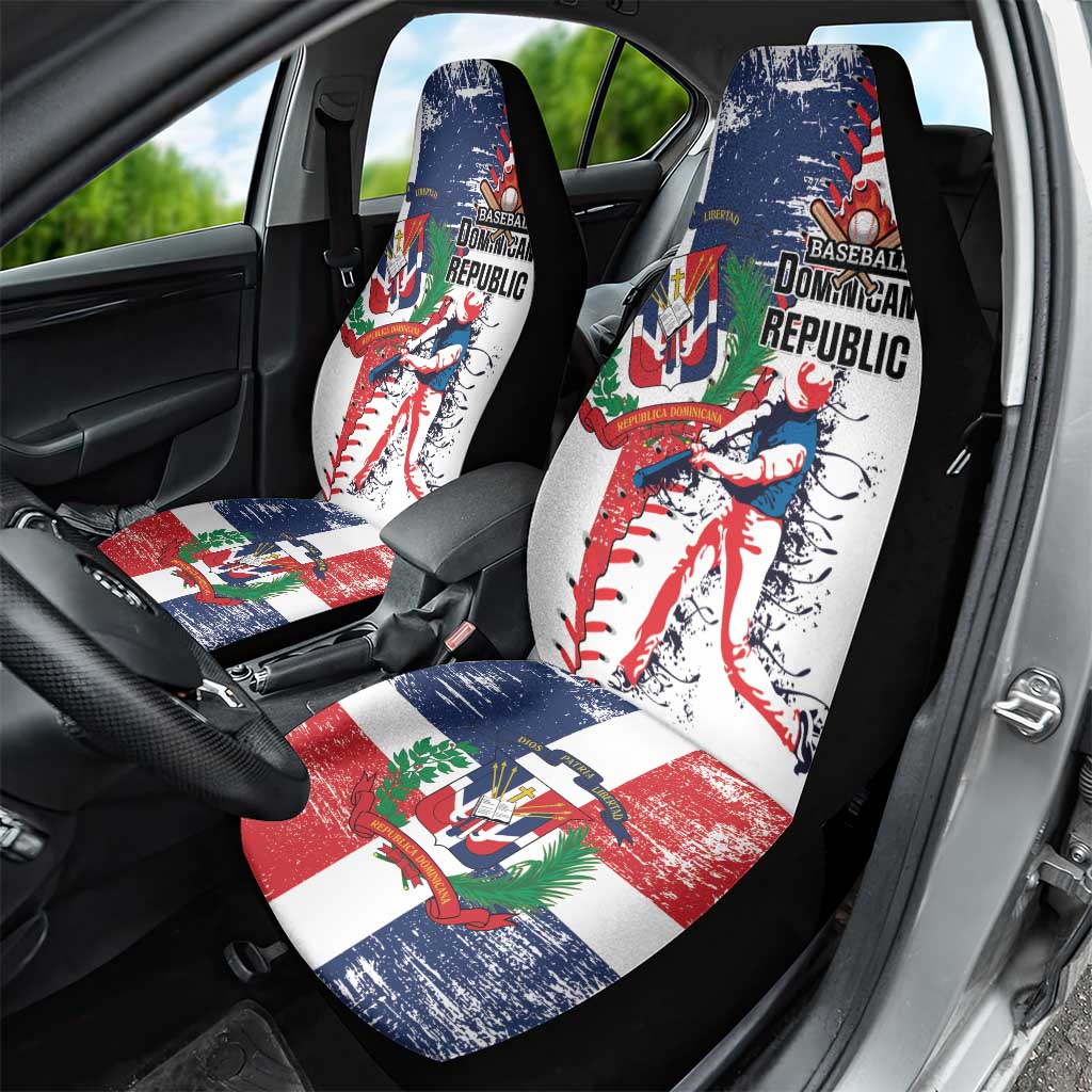 Baseball Dominican Republic Car Seat Cover Come On Team DR Grunge Style