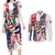 Personalized Baseball Dominican Republic Couples Matching Long Sleeve Bodycon Dress and Long Sleeve Button Shirt Come On Team DR Grunge Style