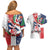 Personalized Baseball Dominican Republic Couples Matching Off Shoulder Short Dress and Hawaiian Shirt Come On Team DR Grunge Style