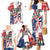 Personalized Baseball Dominican Republic Family Matching Mermaid Dress and Hawaiian Shirt Come On Team DR Grunge Style
