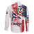 Personalized Baseball Dominican Republic Family Matching Off The Shoulder Long Sleeve Dress and Hawaiian Shirt Come On Team DR Grunge Style
