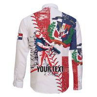 Personalized Baseball Dominican Republic Family Matching Puletasi and Hawaiian Shirt Come On Team DR Grunge Style