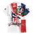 Personalized Baseball Dominican Republic Family Matching Short Sleeve Bodycon Dress and Hawaiian Shirt Come On Team DR Grunge Style