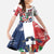 Personalized Baseball Dominican Republic Family Matching Summer Maxi Dress and Hawaiian Shirt Come On Team DR Grunge Style