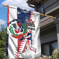 Baseball Dominican Republic Garden Flag Come On Team DR Grunge Style