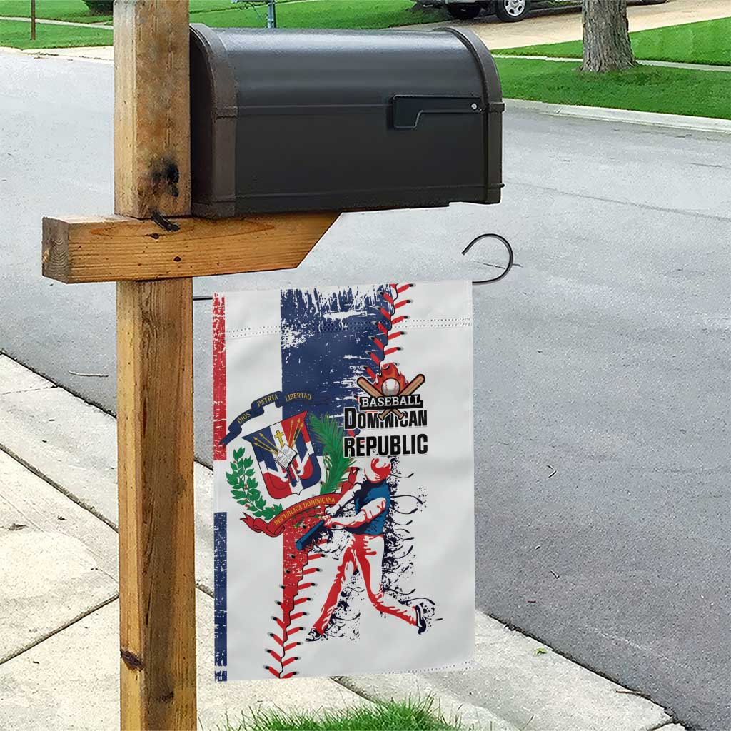 Baseball Dominican Republic Garden Flag Come On Team DR Grunge Style