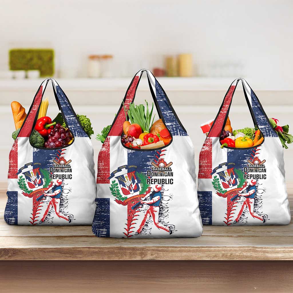 Baseball Dominican Republic Grocery Bag Come On Team DR Grunge Style