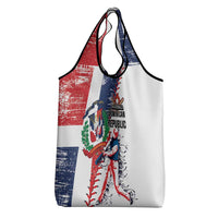 Baseball Dominican Republic Grocery Bag Come On Team DR Grunge Style
