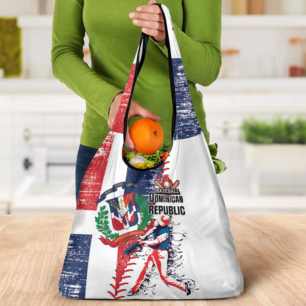 Baseball Dominican Republic Grocery Bag Come On Team DR Grunge Style