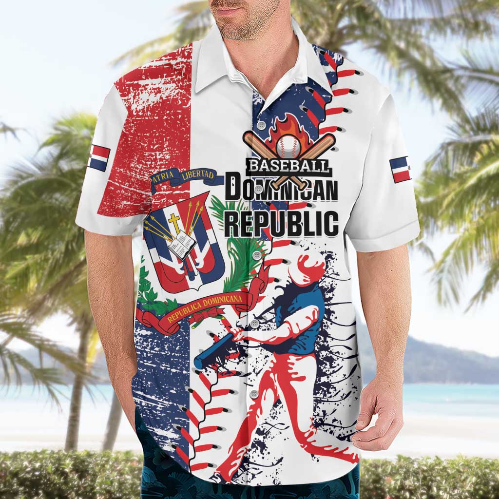 Personalized Baseball Dominican Republic Hawaiian Shirt Come On Team DR Grunge Style