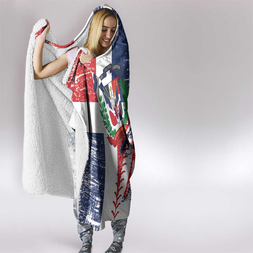 Baseball Dominican Republic Hooded Blanket Come On Team DR Grunge Style
