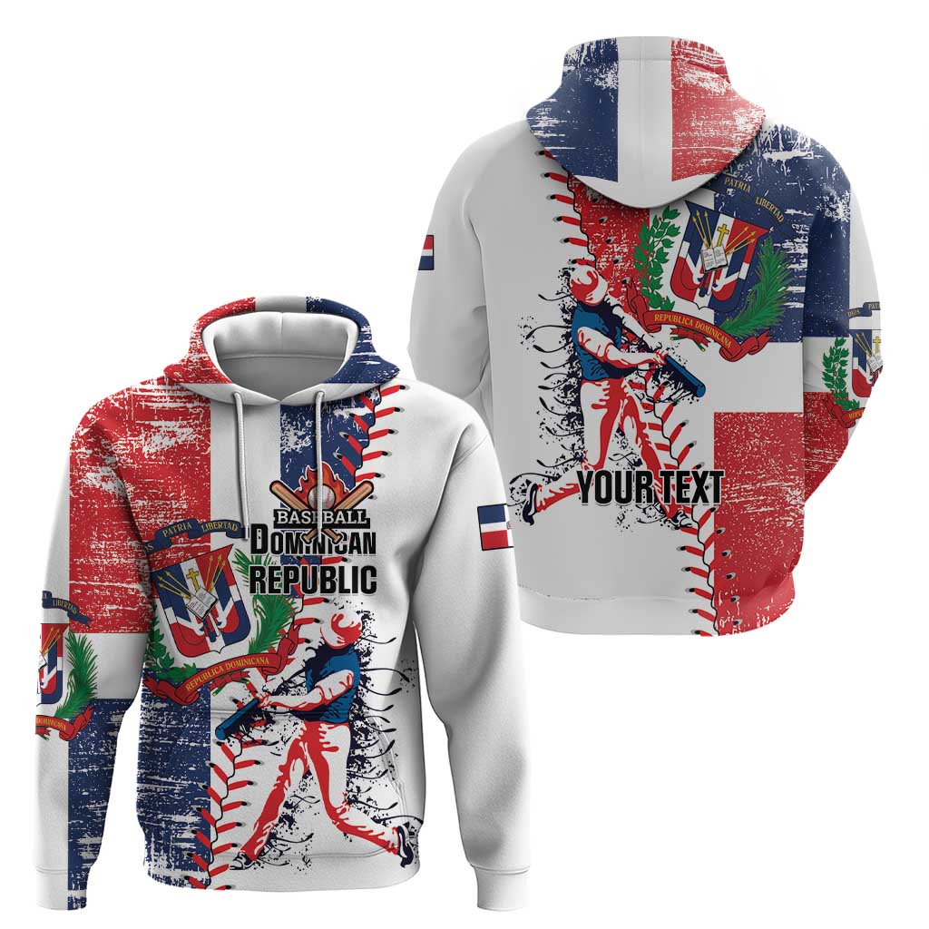 Personalized Baseball Dominican Republic Hoodie Come On Team DR Grunge Style