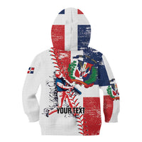 Personalized Baseball Dominican Republic Kid Hoodie Come On Team DR Grunge Style