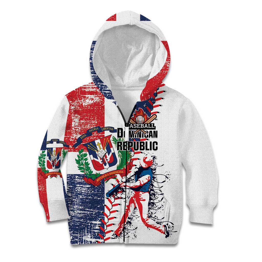 Personalized Baseball Dominican Republic Kid Hoodie Come On Team DR Grunge Style