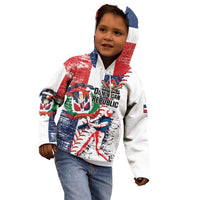Personalized Baseball Dominican Republic Kid Hoodie Come On Team DR Grunge Style