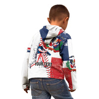 Personalized Baseball Dominican Republic Kid Hoodie Come On Team DR Grunge Style