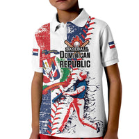 Personalized Baseball Dominican Republic Kid Polo Shirt Come On Team DR Grunge Style