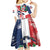 Personalized Baseball Dominican Republic Kid Short Sleeve Dress Come On Team DR Grunge Style