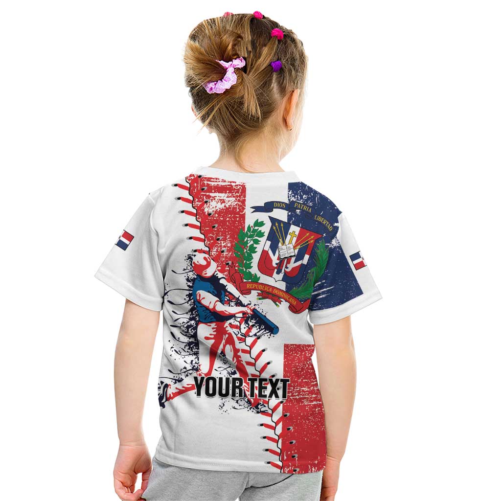 Personalized Baseball Dominican Republic Kid T Shirt Come On Team DR Grunge Style