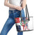 Baseball Dominican Republic Leather Tote Bag Come On Team DR Grunge Style
