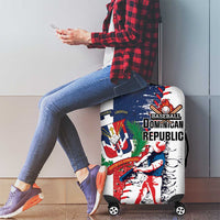 Baseball Dominican Republic Luggage Cover Come On Team DR Grunge Style