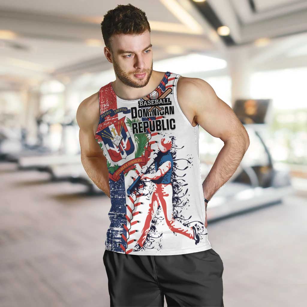 Personalized Baseball Dominican Republic Men Tank Top Come On Team DR Grunge Style