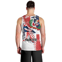 Personalized Baseball Dominican Republic Men Tank Top Come On Team DR Grunge Style