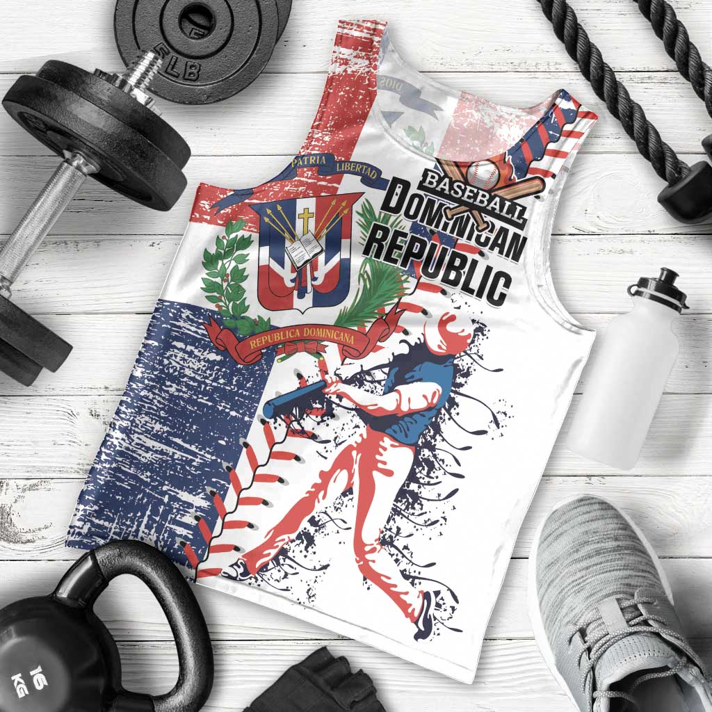 Personalized Baseball Dominican Republic Men Tank Top Come On Team DR Grunge Style