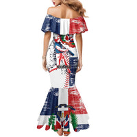 Personalized Baseball Dominican Republic Mermaid Dress Come On Team DR Grunge Style